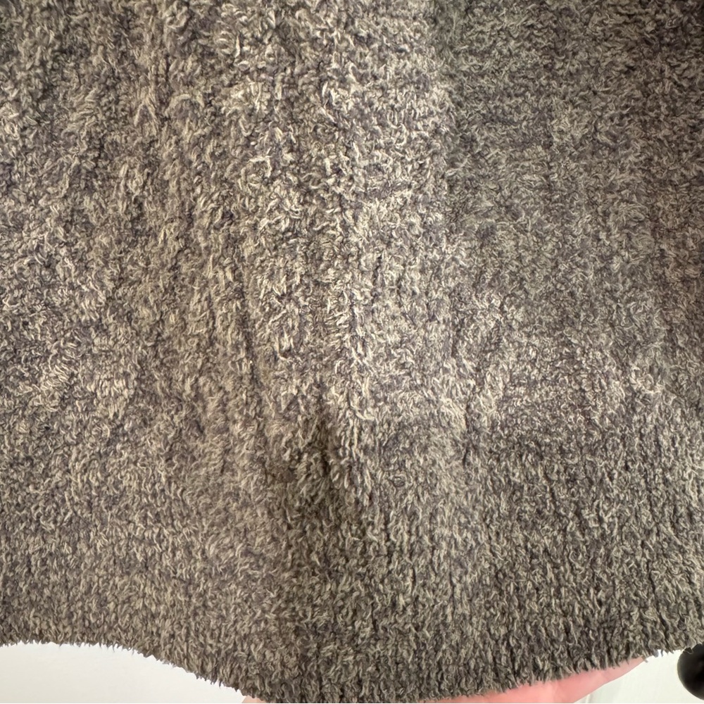 Barefoot Dreams CozyChic Aran Pullover in Olive Multi - Picture 4 of 6